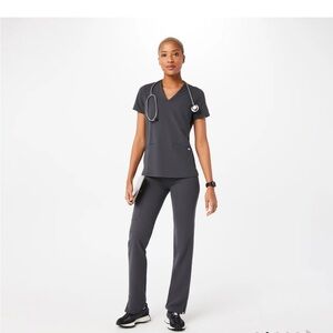 Figs Casma scrub top, size small, charcoal